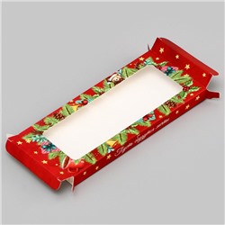 Коробка под шоколад новогодняя с окном «Верь в Чудеса», 17×8×1.4 см