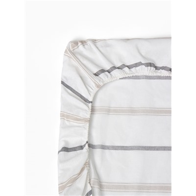 Простыня на резинке 1.5 спальная «Этель. Полосы», 160×200+25 см, поплин