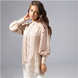 Рубашка вискозная, Кружевной повод (пульс сердца)