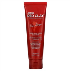 Missha, Amazon Red Clay, Pore Pack Foam Cleanser, 4.05 fl oz (120 ml)
