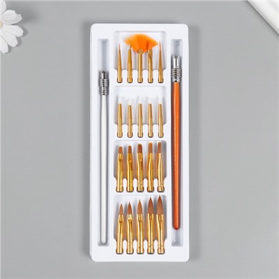 Инструмент для творчества набор 22 предмета (2 держателя + 20 насадок), 2×12.5×29.5 см