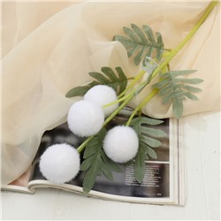 Цветы искусственные «Шарики Смикка», 6×57 см, белые