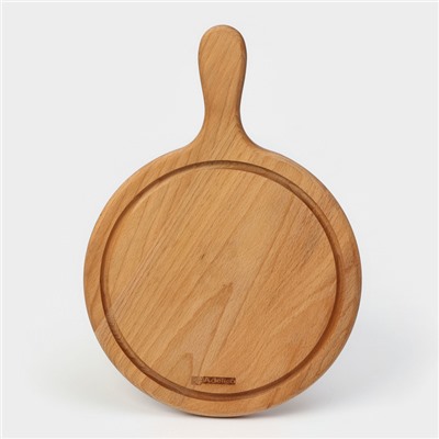 Доска для пиццы с ручкой Adelica, d=25 см, дерево бук