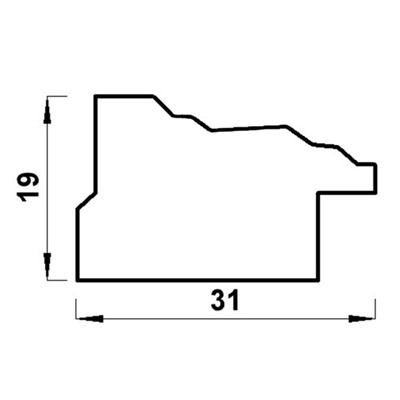 Фоторамка для фото 15×21 см «МИРАМ», пластик, (пластиковый экран)