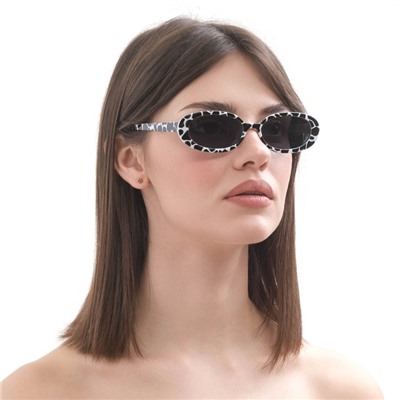Очки солнцезащитные женские OneSun, uv 380, линза 5.3×3 см, дужка 13.6 см, ширина 14.3 см, чёрно-белые