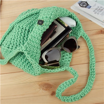 Сумка шоппер 30x26 / DW-06 /уп 50/зеленая