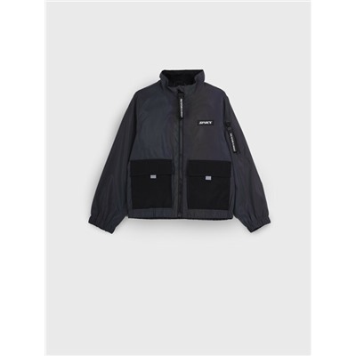 Куртка текстильная с полиуретановым покрытием для девочек (ветровка)