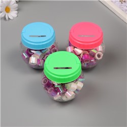 Клейкая лента пластик в банке «Перл. Белый и фуксия», набор 40 шт., 1.2 см, дл.0.9 м, 7×7×9 см