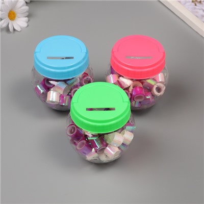 Клейкая лента пластик в банке «Перл. Белый и фуксия», набор 40 шт., 1.2 см, дл.0.9 м, 7×7×9 см