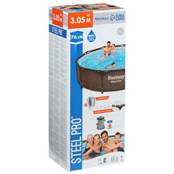 Бассейн каркасный Steel Pro, 305×76 см, с фильтр-насосом, 561JF