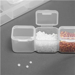 Органайзер для хранения мелочей, 56 ячеек, 21×17.5×2.5 см, прозрачный