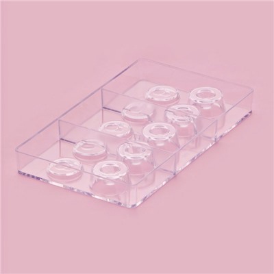 Форма для конфет и шоколада «Бабл», 10 ячеек, 20×12×2.5 см, d=2.5 см, d=2.7 см, прозрачная