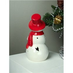 Фигурка Снеговик новогодний 13 см / FP23604 /уп 64/LED