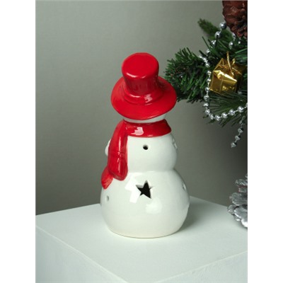 Фигурка Снеговик новогодний 13 см / FP23604 /уп 64/LED