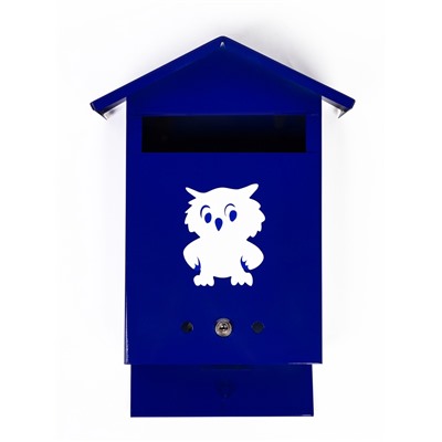 Ящик почтовый с замком, вертикальный, «Филин», синий