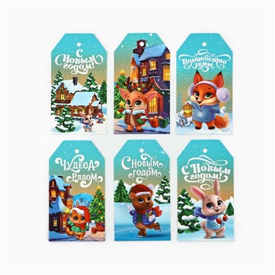 Шильдик новогодний декоративный в наборе «Чудеса рядом», 5×9 см