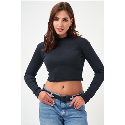 52719 водолазка женская укороченная (Серый)