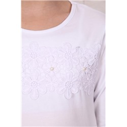 Блузка Аксиния дл. рукав (Белый)