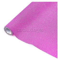Пленка самоклеящаяся с блестками 45x300 см, розовая, PP 100 мкм, в рулоне