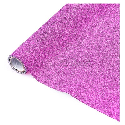 Пленка самоклеящаяся с блестками 45x300 см, розовая, PP 100 мкм, в рулоне