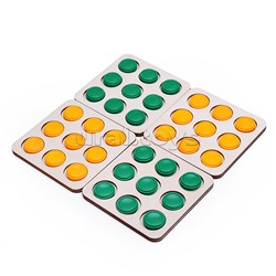 Настольная игра 15,5*15,5*5 "Пять шашек в ряд" дер.