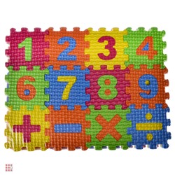 Коврик-пазл "Цифры/Буквы/Фигуры" 36 элементов