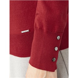 Водолазка тонкой вязки из хлопка с нейлоном