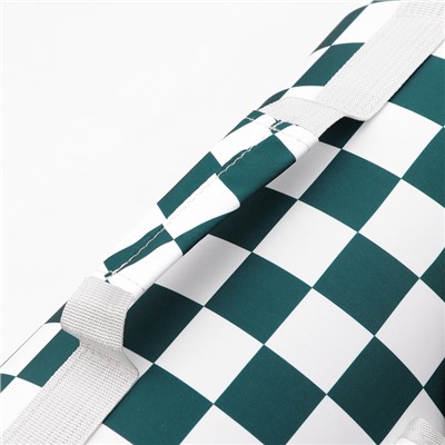 Сумка - переноска, 43×24×28 см, с органайзером и иллюминатором, белая, зелёная