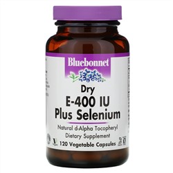 Bluebonnet Nutrition, E-400 IU, плюс селен 120 овощных капсул