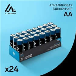Набор батареек алкалиновых (щелочных) Luazon, AA, LR6, 24 штуки