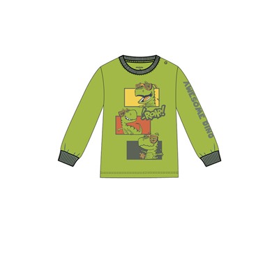 Фуфайка детская трикотажная для мальчиков (футболка с длинными рукавами)