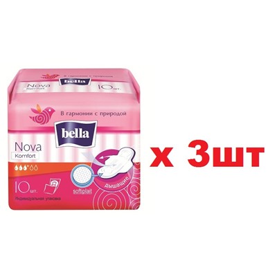 Bella 10шт Nova Komfort розовый 3шт