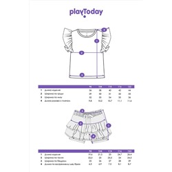 Комплект (Майка+Юбка-шорты) PLAYTODAY, 1121406