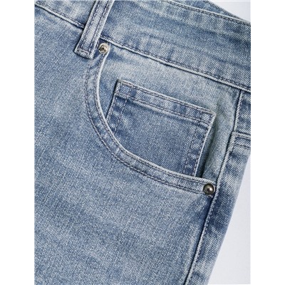 Джинсы клеш от колена из эластичного  денима