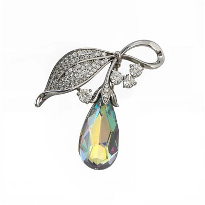 Брошь с кристаллами Swarovski