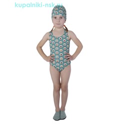 1019 Купальник сплошной для девочки (3-12 лет)