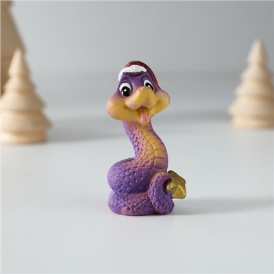 Фигурка полистоун «Фиолетовая змейка», 4×3×5 см, МИКС