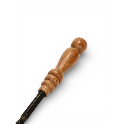 Кочерга для камина, печи, мангала «Патина», кованая, с деревянной ручкой, h=70 см