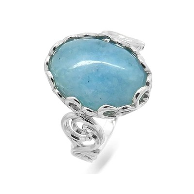 Кольцо из серебра аквамарин, СПН4046
