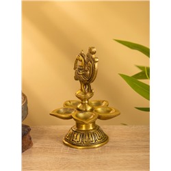 Подставка под благовония с 5 лепестками «Жар Птица», 9.5×9.5×14 см, латунь