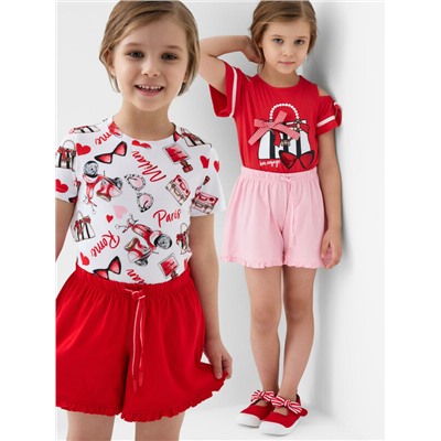 Шорты трикотажные для девочек, 2 шт в комплекте