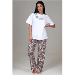 111 Пижама женская брюки (Бежевый)