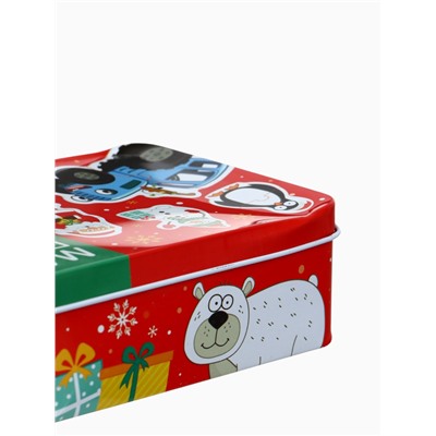 УЦЕНКА Макси-пазлы в металлической коробке «Синий трактор», Новый год, 20 деталей, 10 пазлов