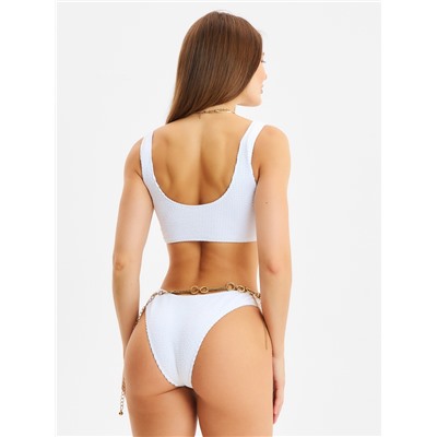 Купальник раздельный фактурный женский MINAKU, размер 42, белый