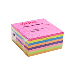 Клейкая бумага для заметок 76x76 мм, 400 листов, офсет 75 г/м², 5 неоновых цветов и 3 интенсивных цвета