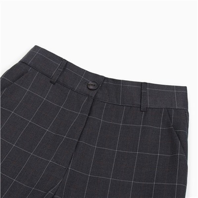 Брюки женские в клетку MINAKU: Classic, серые, размер 48