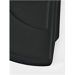 Щётка с совком Meli, бамбуковая ручка, 20×19 см, чёрная