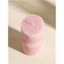 Свеча декоративная «Греция», нежно-персиковая, 6×6×18 см