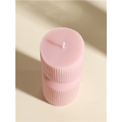 Свеча декоративная «Греция», нежно-персиковая, 6×6×18 см