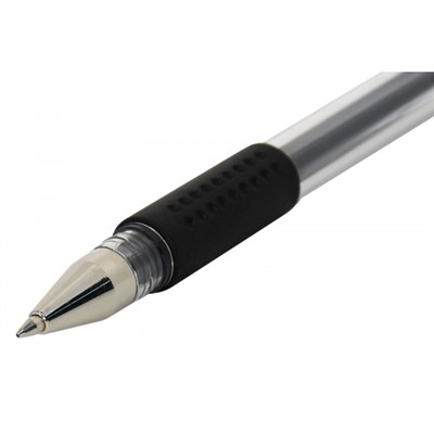 Ручка гелевая 0.5 мм черная GPB02-K с грипом inФОРМАТ